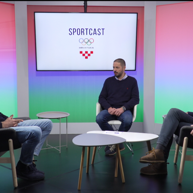 Veljko Mršić, voditelj Siniša Sušec i Tvrtko Puljić u studiju Hanza Medije