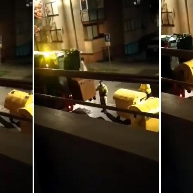 Radnici Čistoće sve smeće prazne u isti kamion
