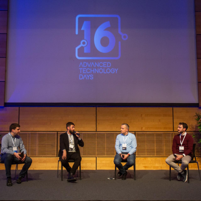 Tomislav Tipurić, Kristijan Glibo, Ivan Marković i Igor Pavelković na konferenciji Advanced Technology Day