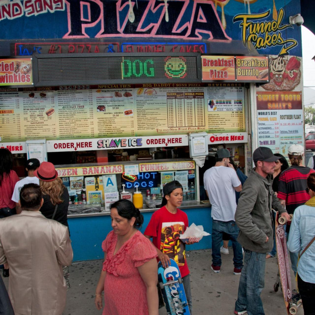 Ilustracija, fast food štand u Kaliforniji
