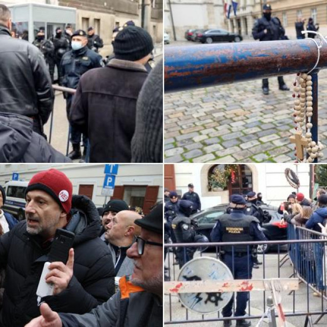 Prosvjed na Markovu trgu
