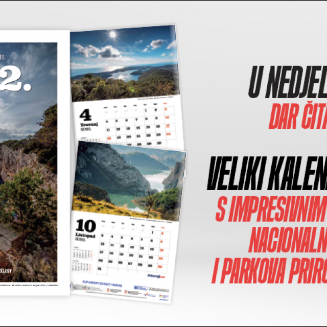 Veliki kalendar za 2022. u nedjelju uz Jutarnji list i D&D
