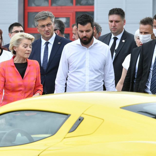 Andrej Plenkovic, Ursula von der Leyen i Mate Rimac
