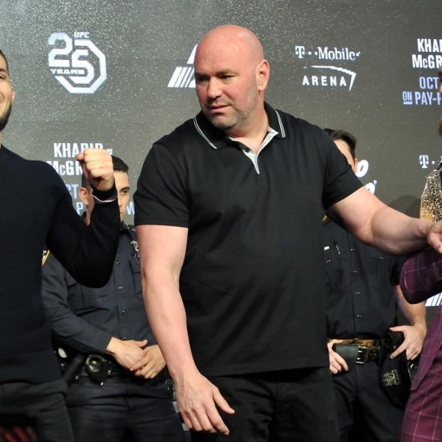 Khabib Nurmagomedov, Dana White i Conor McGregor

