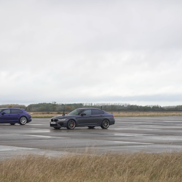 Audi RS6 Avant, Porsche Panamera Turbo S E-Hybrid, BMW M5 CS i Mercedes AMG E63 S u utrci ubrzanja
