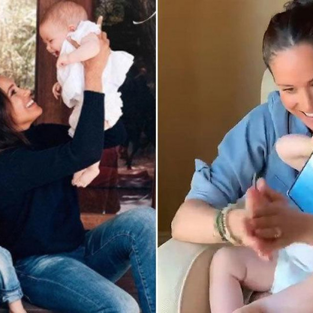 Božićna čestitka: Meghan Markle s malenim Archiejem prije dvije godine
