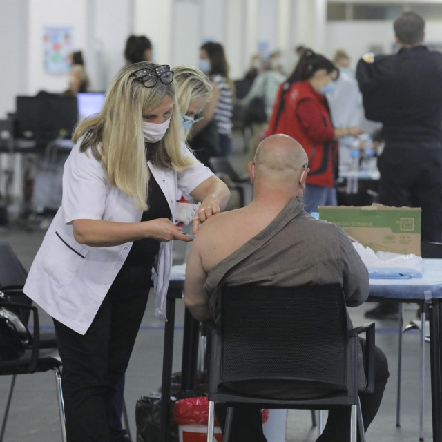 Cijepljenje protiv Covid 19 na Zagrebačkom velesajmu
