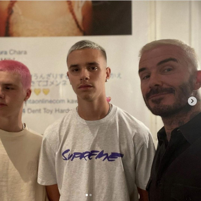 David Beckham, Romeo Beckham i Cruz Beckham
