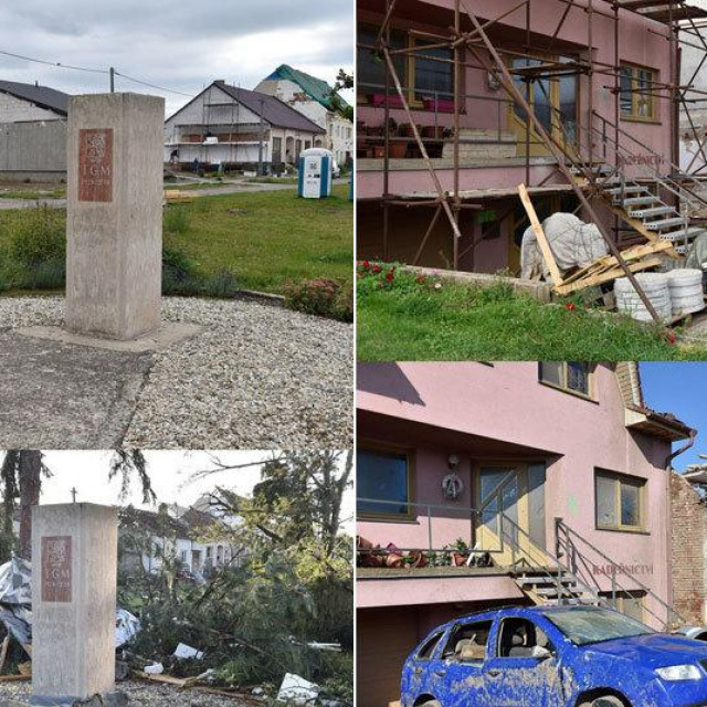 Fotografije neposredno poslije tornada i rezultati obnove u rujnu