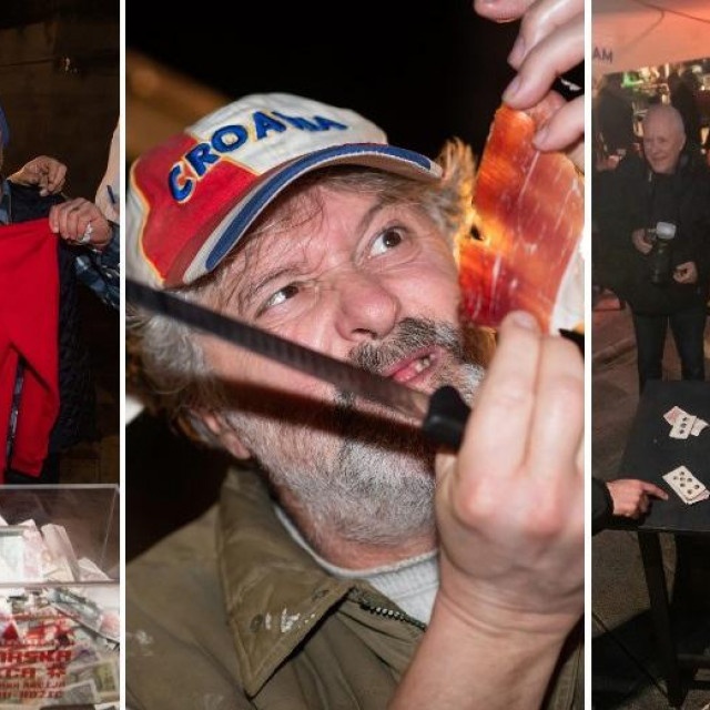 Enio na adventskoj kućici kartao za humanitarnu donaciju za Petru
