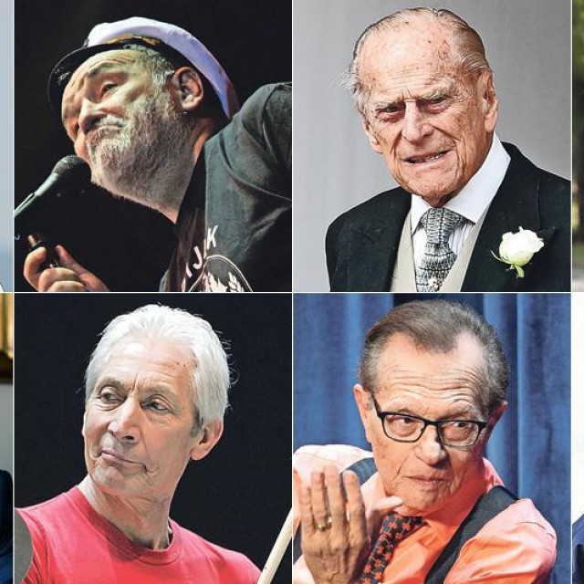 Milan Bandić; Đorđe Balašević; princ Philip; Mira Furlan; Miroslav Tuđman; Charlie Watts; Larry King; Zlatko Kranjčar
