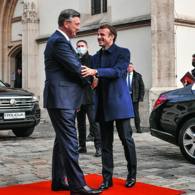 Andrej Plenković i Emmanuel Macron
