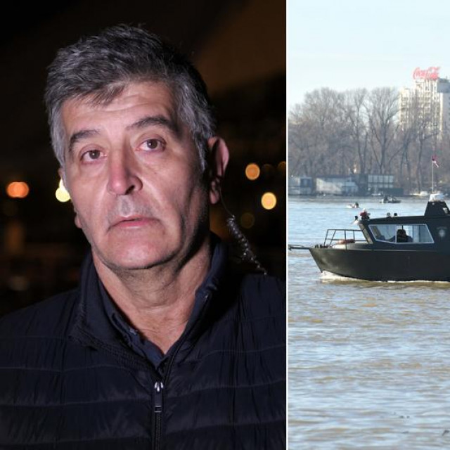 Nenad Periš i policijski brod na rijeci Savi

