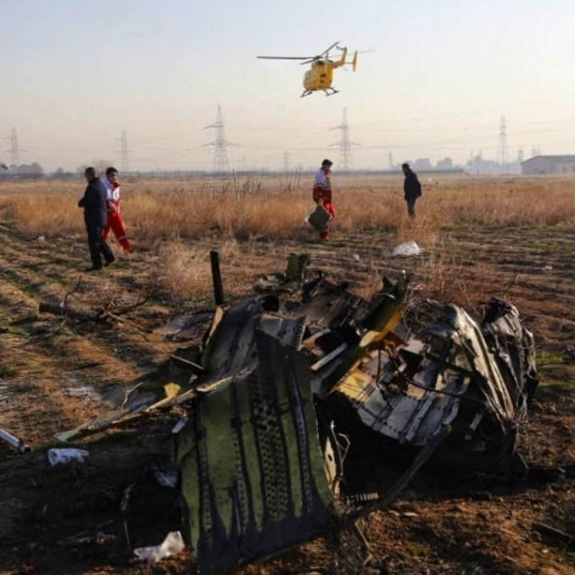 avion koji je Iran srušio nedugo nakon polijetanja iz Teherana 8. siječnja 2020. godine
