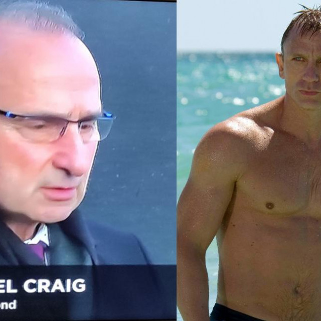 Gordan Grlić Radman (lijevo) i Daniel Craig (desno)
