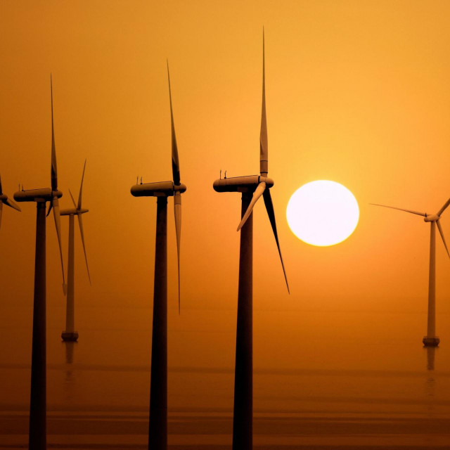 Vjetroturbine u Danskoj, ilustracija
