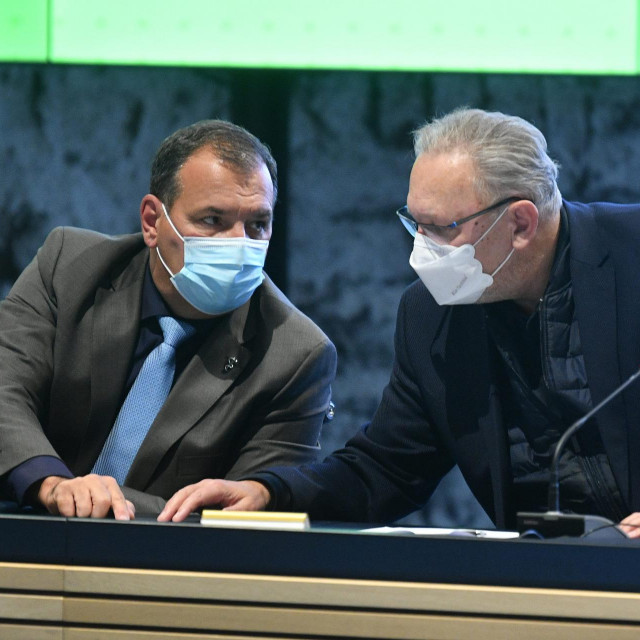 Vili Beroš, ministar zdravlja i Davor Božinović, potpredsjednik Vlade i ministar unutarnjih poslova
