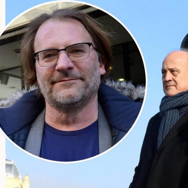 Hrvoje Hribar (u krugu), Jakov Sedlar i Kevin Spacey
