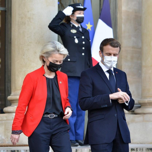 Emmanuel Macron i Ursula Von Der Leyen
