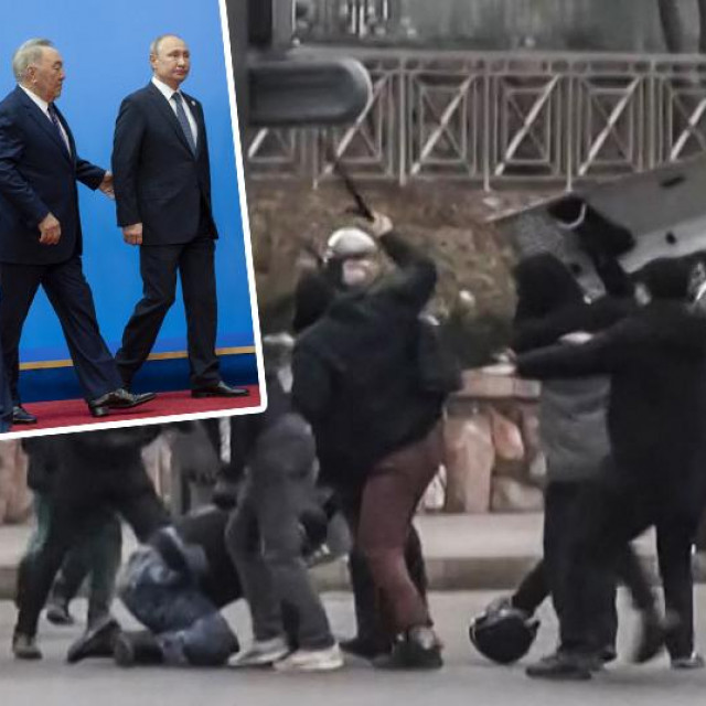 Gore lijevo: Aleksandar Lukašenko, Kasim Žomart Tokajev, Nursultan Nazarbajev, Vladimir Putin