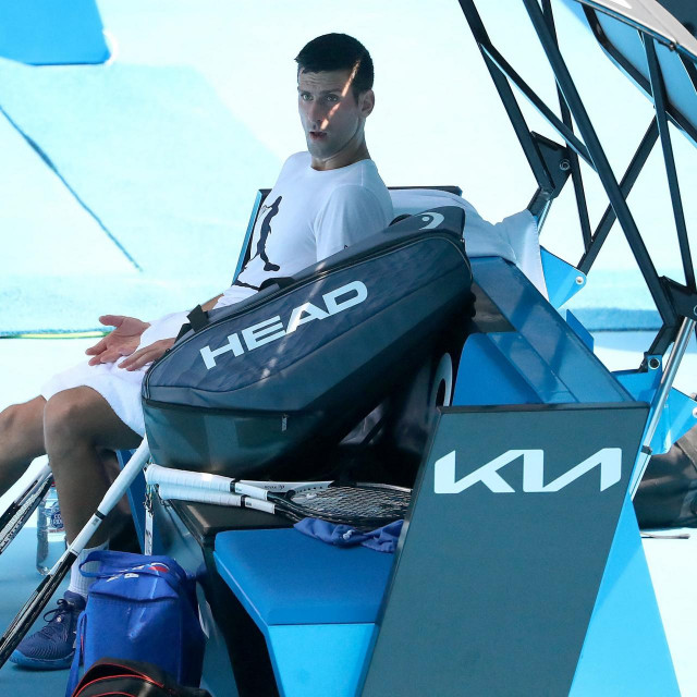 Novak Đoković na treningu u Melbourneu