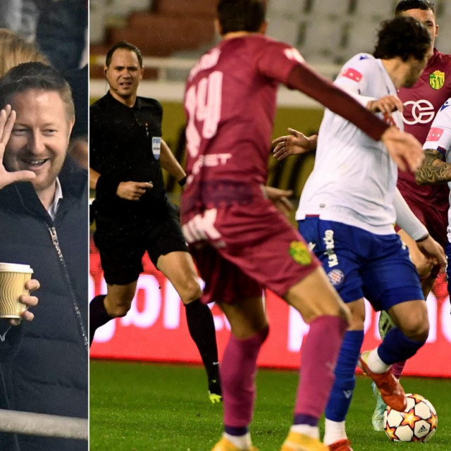 Dragan Šolak i detalj s utakmice Hajduk - Istra
