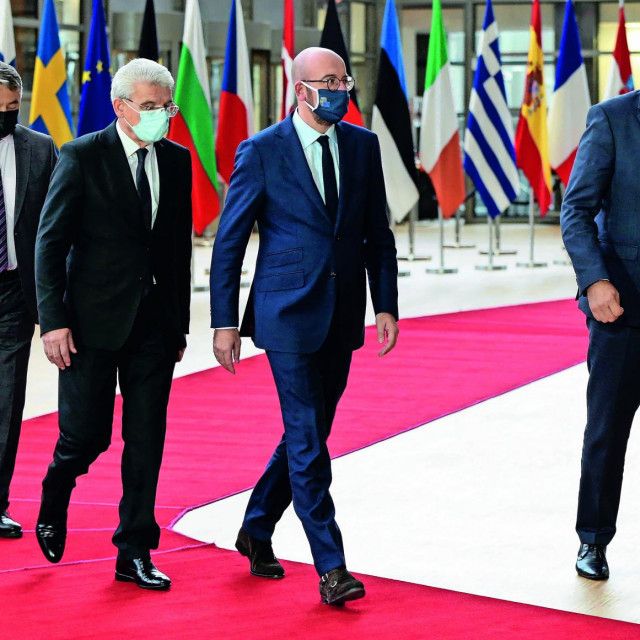 Željko Komšić, Šefik Džaferović, Charles Michel i Milorad Dodik
