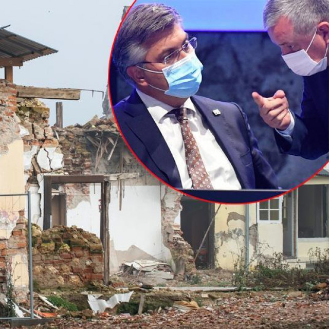 Razrušena Petrinja, u krugu Plenković i Horvat
