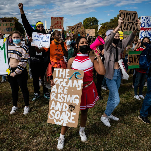 Mladi klimatski aktivisti u Washingtonu, listopad, 2021.
