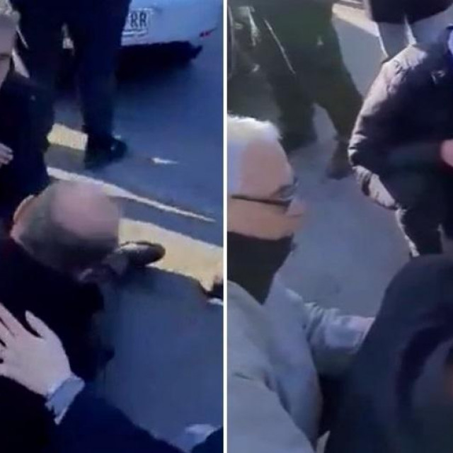 Prosvjednika udario auto
