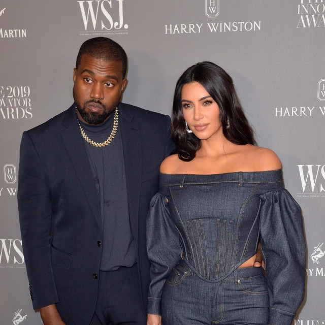 Kim Kardashian and Kanye West

