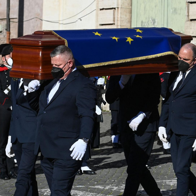 Pogreb preminulog predsjednika EP-a Davida Sassolija
