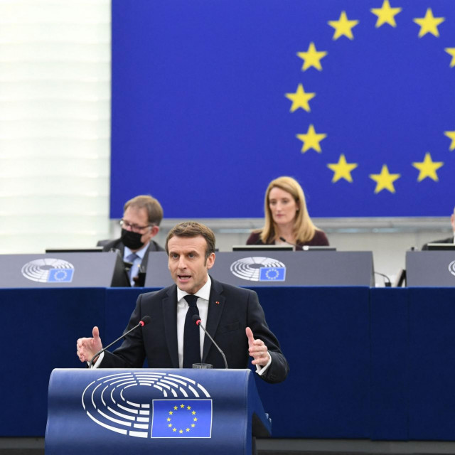 Francuski predsjednik Emmanuel Macron u Europskom parlamentu u Strasbourgu
