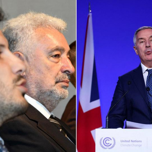 Dritan Abazović Zdravko Krivokapić i Milo Đukanović
