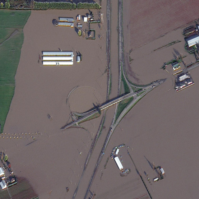 Satelitska snimka poplave u Kanadi koja se povezuje s atmosferskim rijekama
