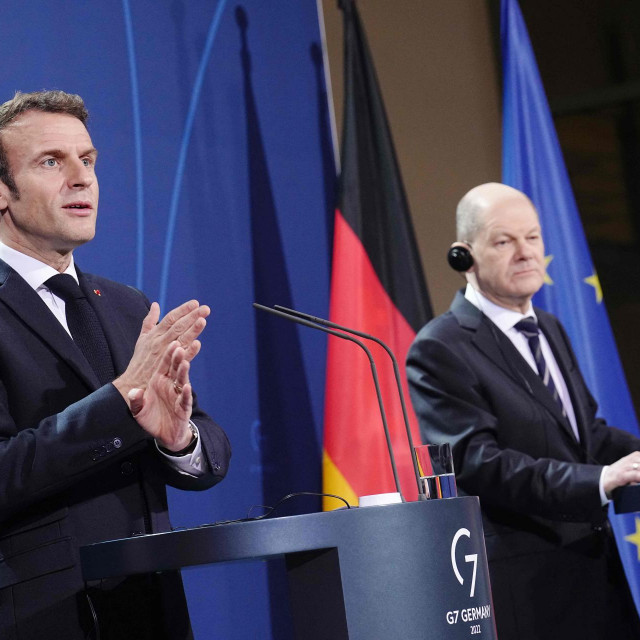 Emmanuel Macron i Olaf Scholz
