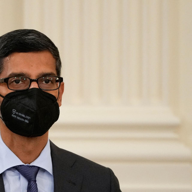 Izvršni direktor Googlea Sundar Pichai u posjetu Bijeloj kući, 2021.
