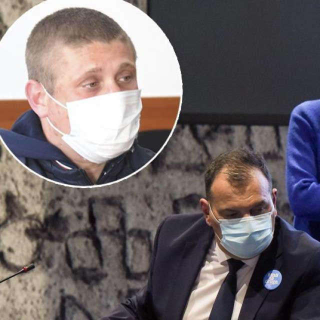 Alemka Markotić, Krunoslav Capak i Vili Beroš; u krugu: Boris Štitić
