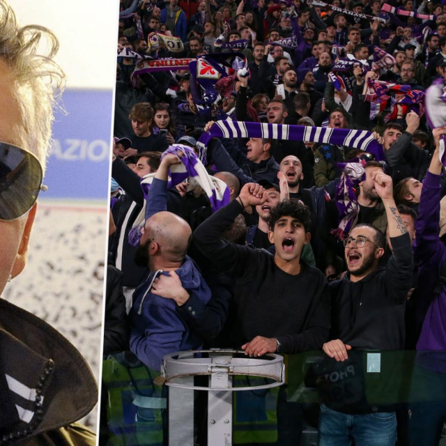 Roberto Baggio i navijači Fiorentine
