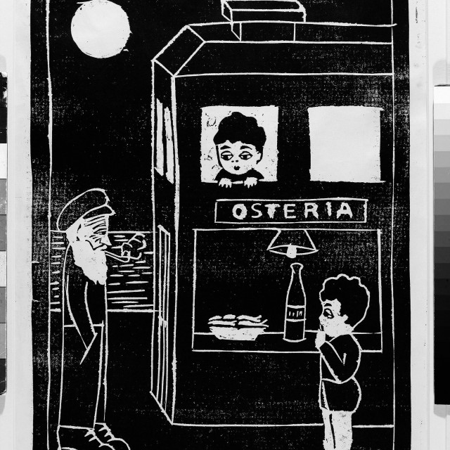 Osteria, linorez, 1921., Narodni muzej u Beogradu
