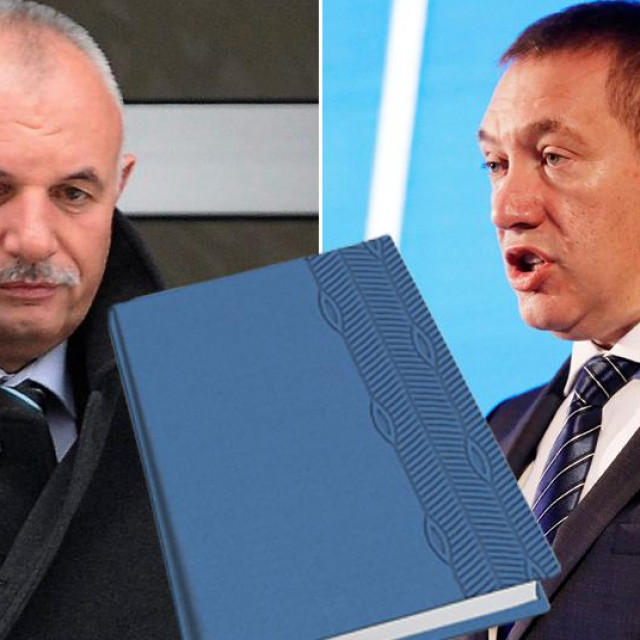 Krešo Petek, plavi rokovnik i Dragan Kovačević
