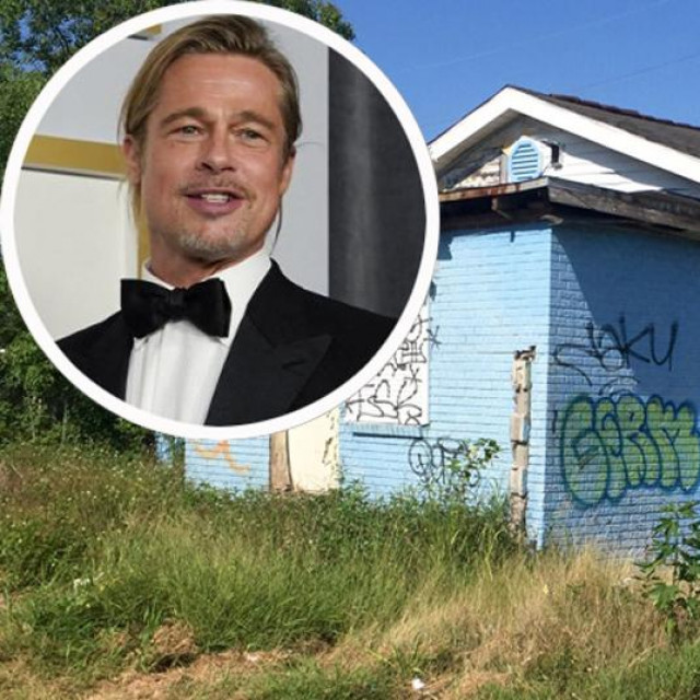 Brad Pitt i jedna od kuća

