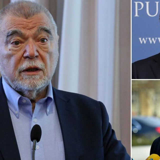 Sjepan Mesić, Andrej Plenković i Zoran Milanović
