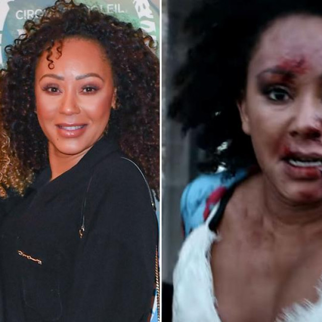 Mel B i kći Phoenix (lijevo); Mel B u videospotu Fabio D‘Andrea za pjesmu o nasilju nad ženama ”Love Should Not Hurt” (desno)
