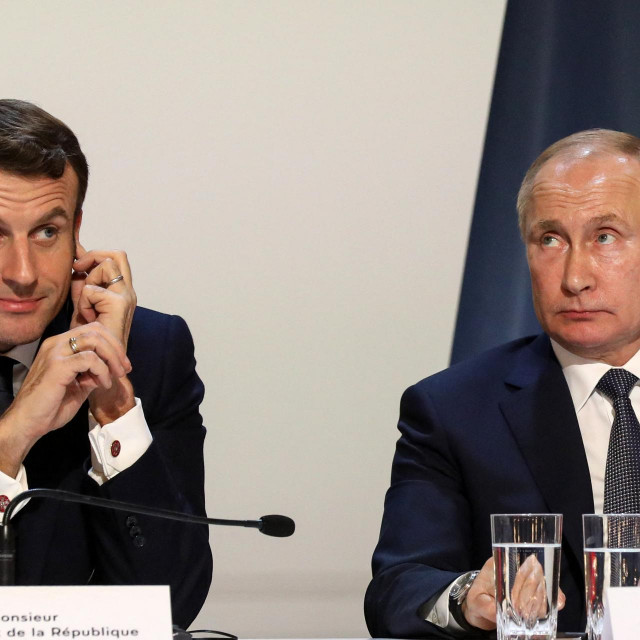 Emmanuel Macron i Vladimir Putin

