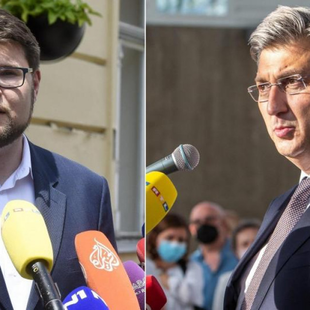 Peđa Grbin i Andrej Plenković

