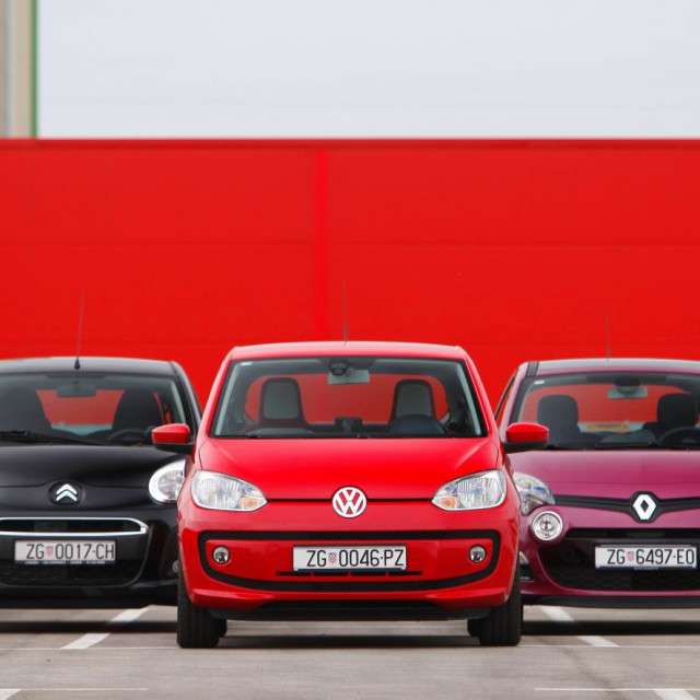 Kia Picanto, Citroen C1, VW UP, Renault Twingo, Chevrolet Spark, ilustracija

