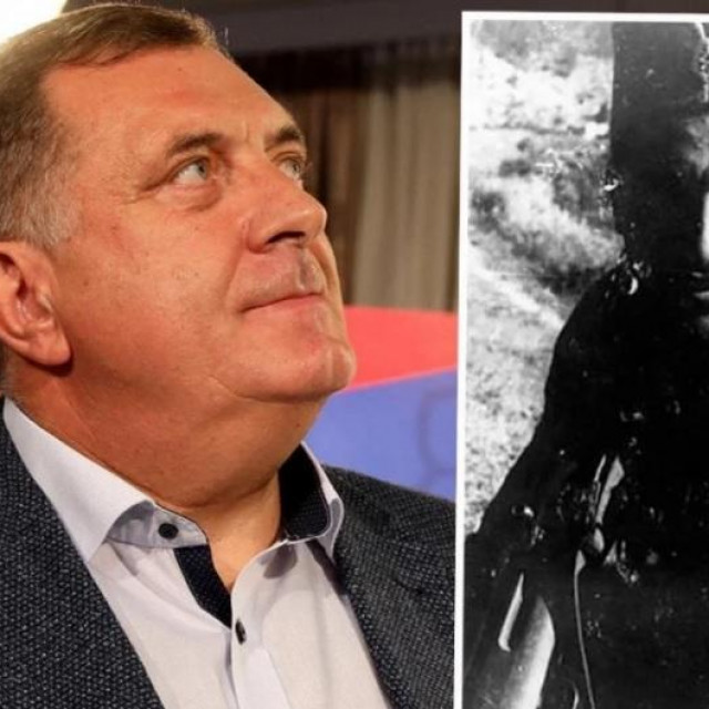 Milorad Dodik i Mane Rokvić, četnički vojvoda
