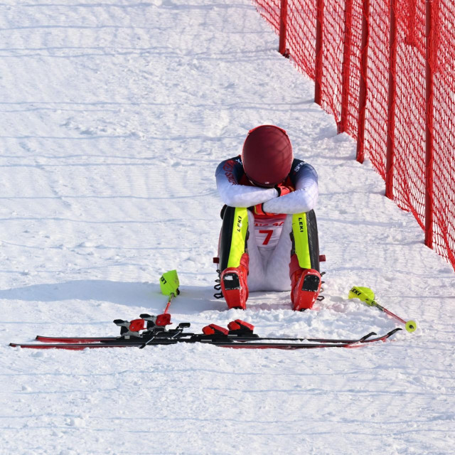 Mikaela Shiffrin nakon odustajanja u slalomu
