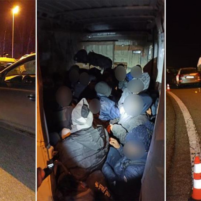 Mjesto presretanja kombija i migranti
